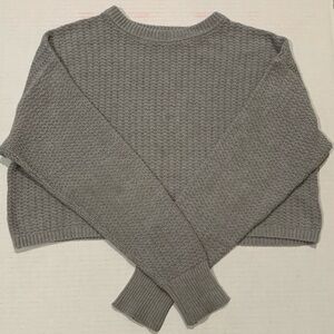 Cropped grey sweater